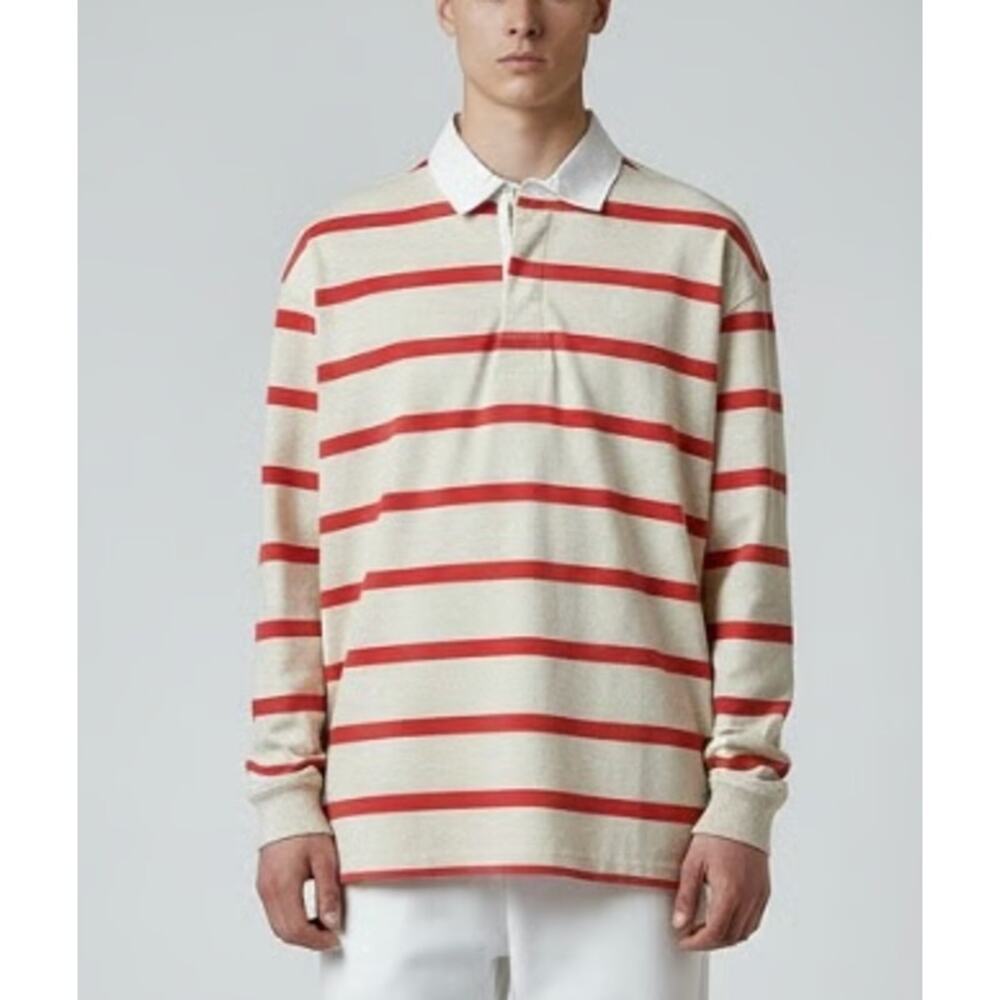 Chubbies The Lecture Hall Striped Rugby Shirt, Men's M, NWT